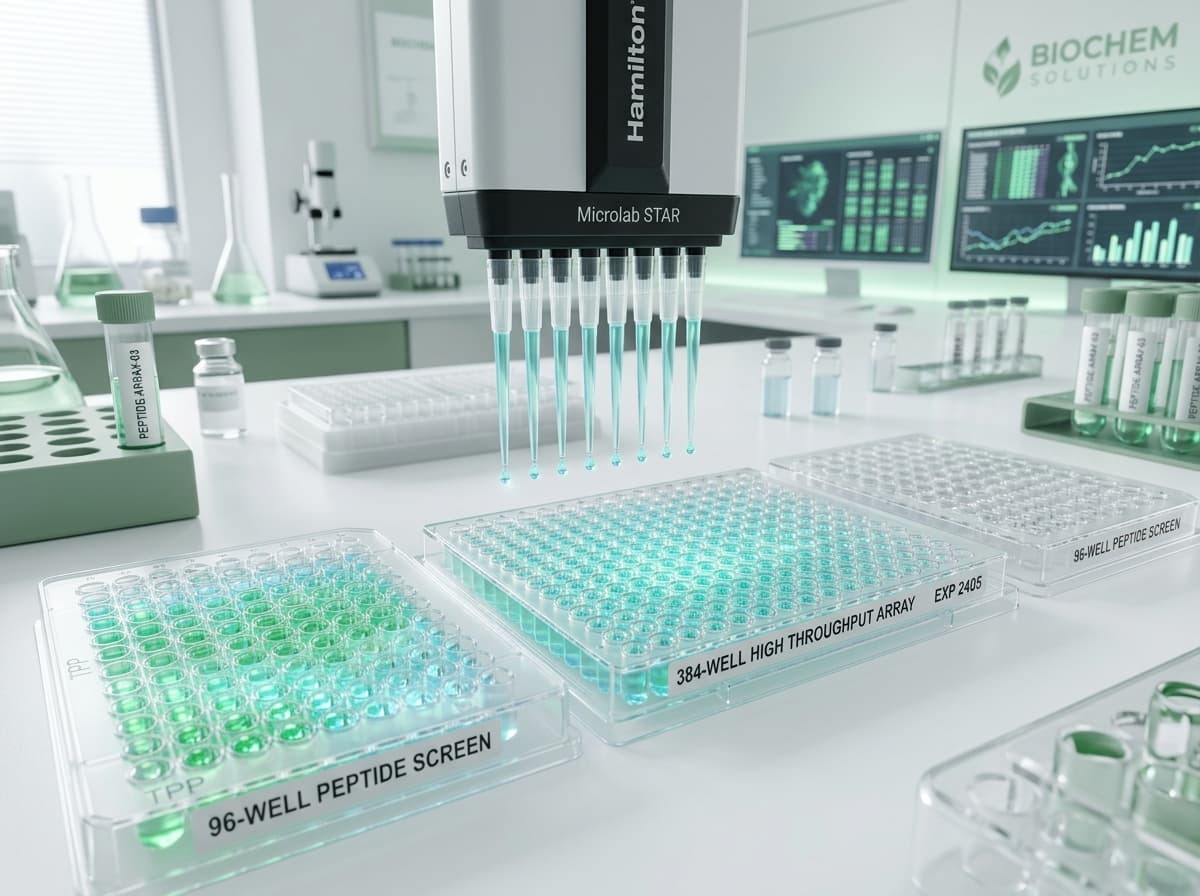 High-Throughput 96 and 384-Well Peptide Screening Arrays